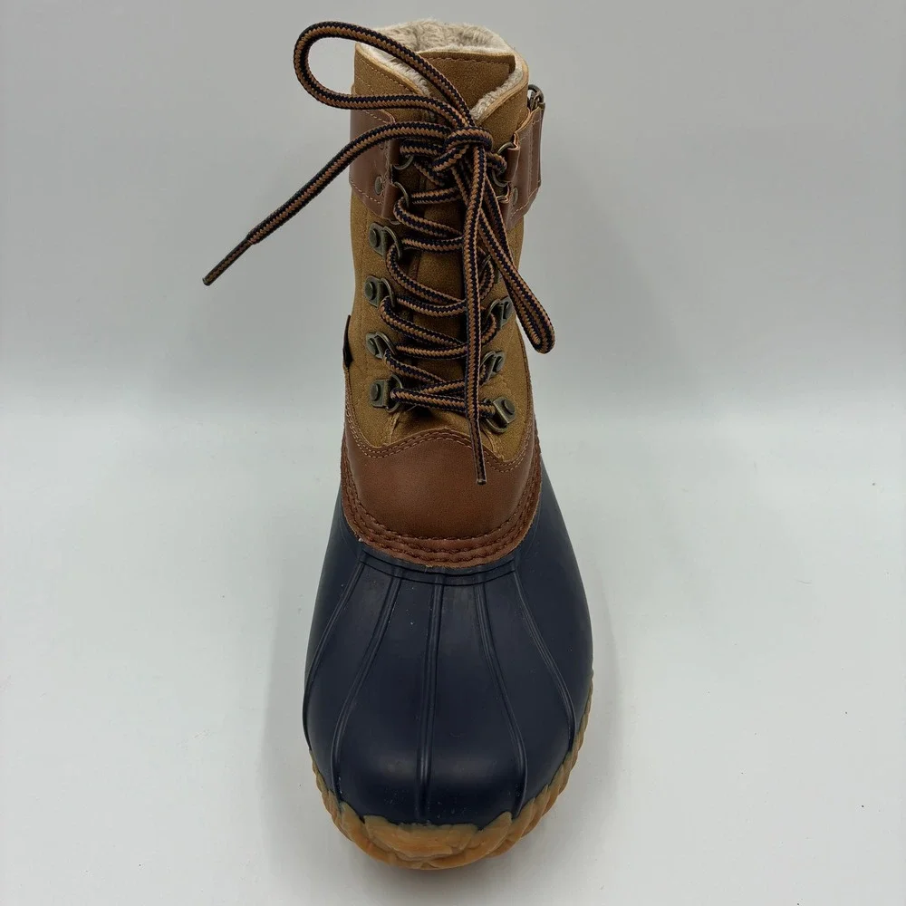 JBU by Jambu Calgary Women's Size 7M Weather ready Duck Boots Blue Brown FauxFur